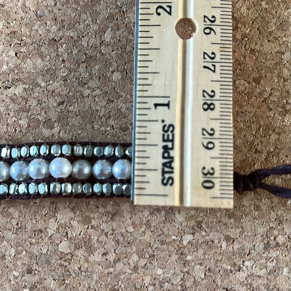 Leather Beaded Bracelet 7.5 inches - Picture 9 of 9